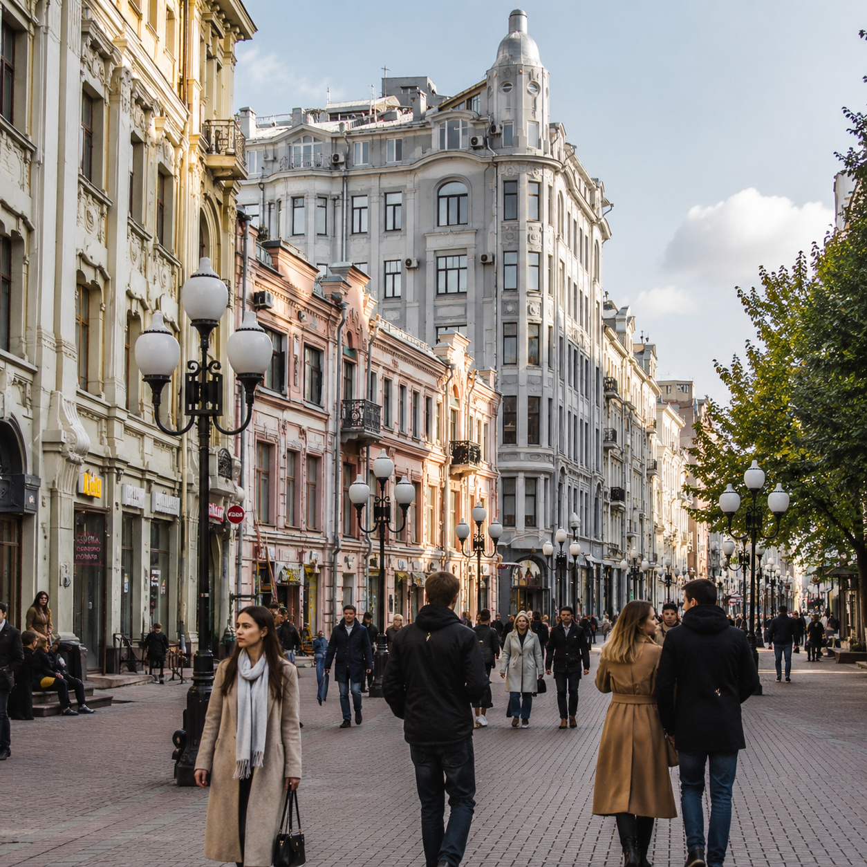 Старый Арбат в Москве — пешеходная улица, достопримечательности и прогулочный маршрут